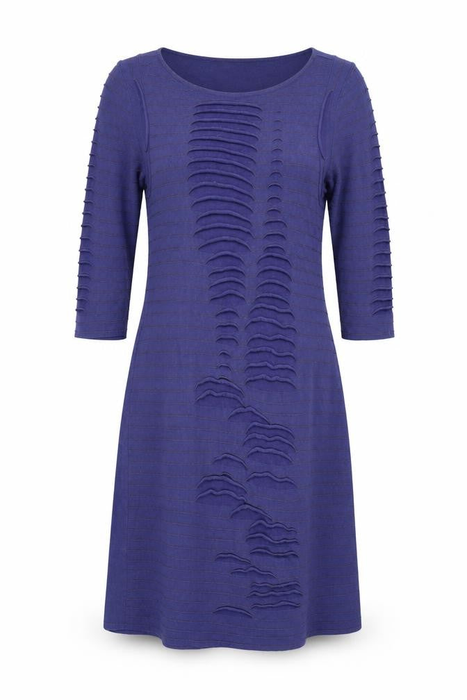 Front view of Aldomartins Women's Blue Shift Dress Medium