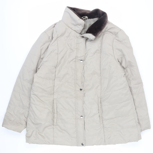 Anne de Lançay Women's Beige Puffer Coat XL