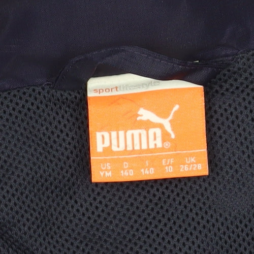 Puma Boys Blue Windbreaker Jacket Size 10