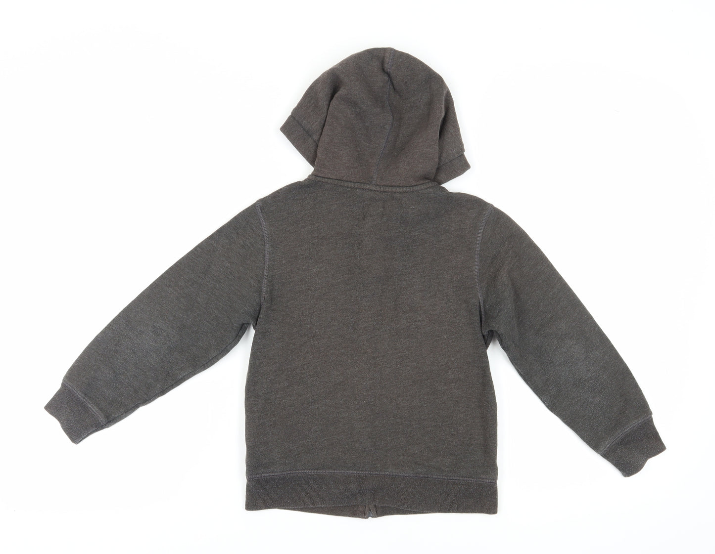 GAP Boys Black Full Zip Hoodie S - Logo, Hooded, Cotton Blend