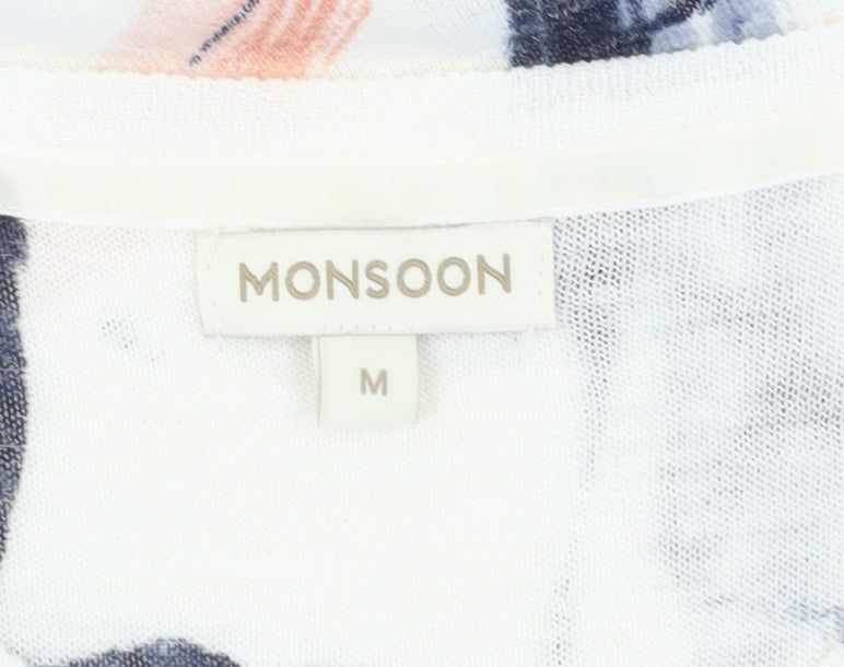 Monsoon Women's Multicoloured Floral T-Shirt - Size M