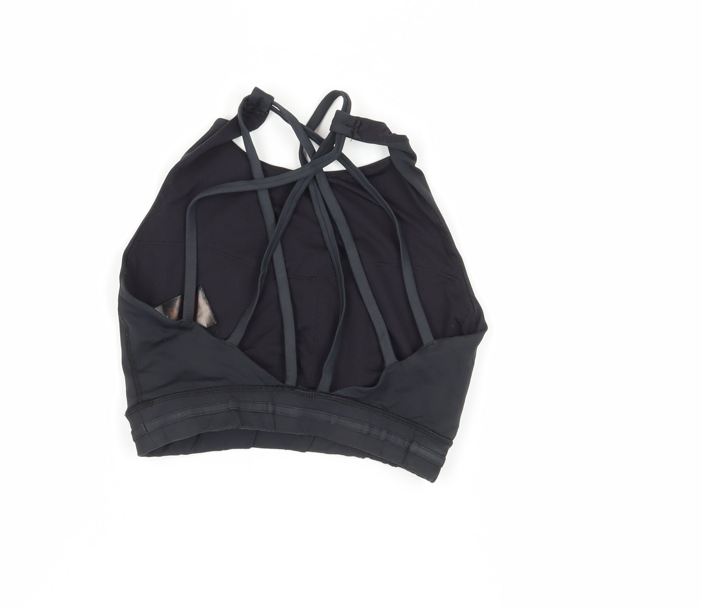 USA Pro Women's Black Halter Crop Tank Top, Size 10