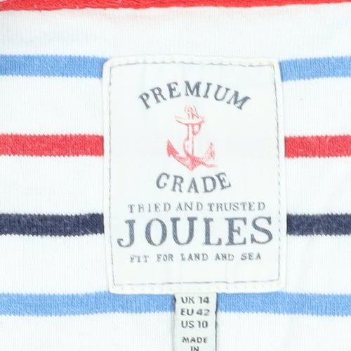 Joules Women's Multicoloured Striped Boat Neck T-Shirt