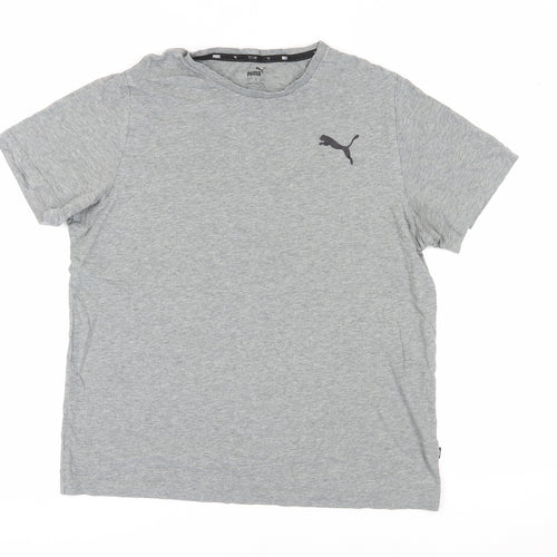 Puma Men's Grey Crew Neck T-Shirt Size L