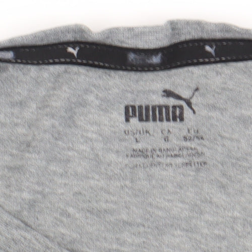 Puma Men's Grey Crew Neck T-Shirt Size L