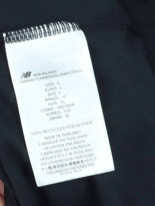 New Balance Men's Black Long Sleeve Athletic Top L