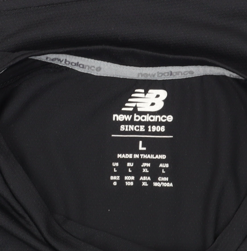 New Balance Men's Black Long Sleeve Athletic Top L