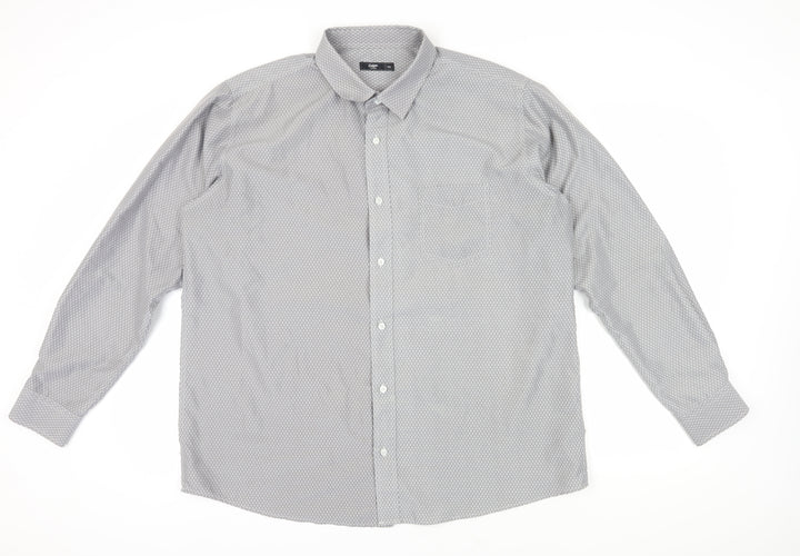 Cotton Traders Men's Grey 2XL Button-Up Shirt