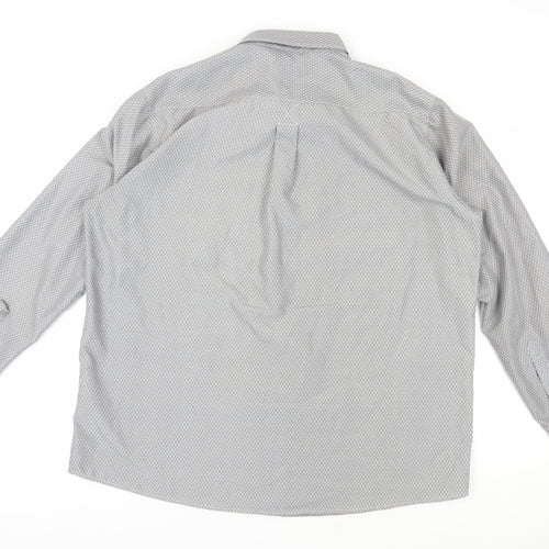 Cotton Traders Men's Grey 2XL Button-Up Shirt