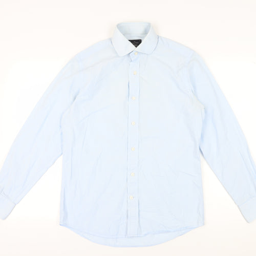 Savile Row Men's Blue Slim Fit Long Sleeve Dress Shirt