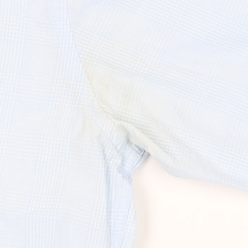 Savile Row Men's Blue Slim Fit Long Sleeve Dress Shirt