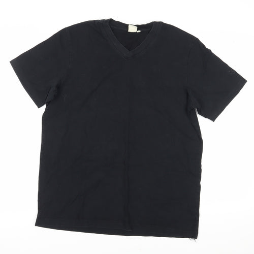 Cotton Traders Men's Black V-Neck T-Shirt