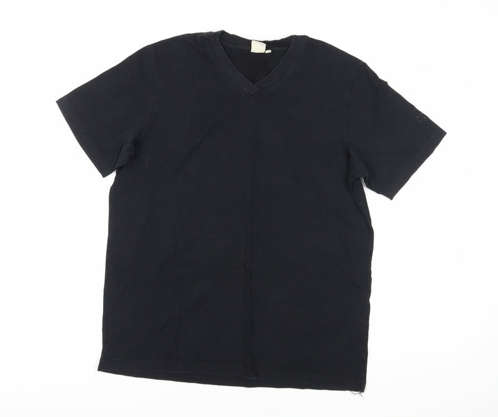 Cotton Traders Men's Black V-Neck T-Shirt