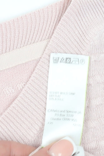 Marks and Spencer Women's Pink 3/4 Sleeve Pullover Size 14