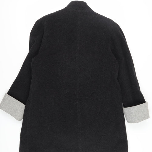 BHS Women's Black Wool Blend Mid-Length Coat