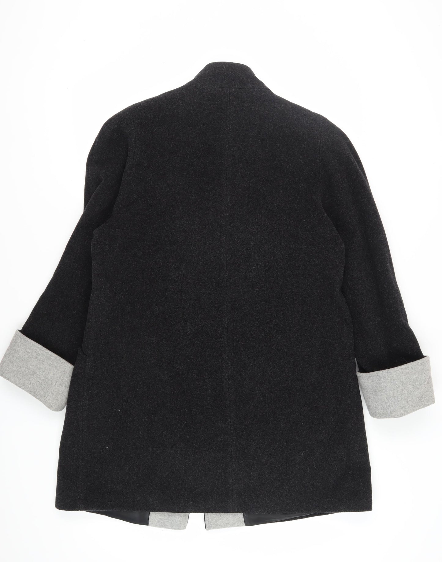 BHS Women's Black Wool Blend Mid-Length Coat