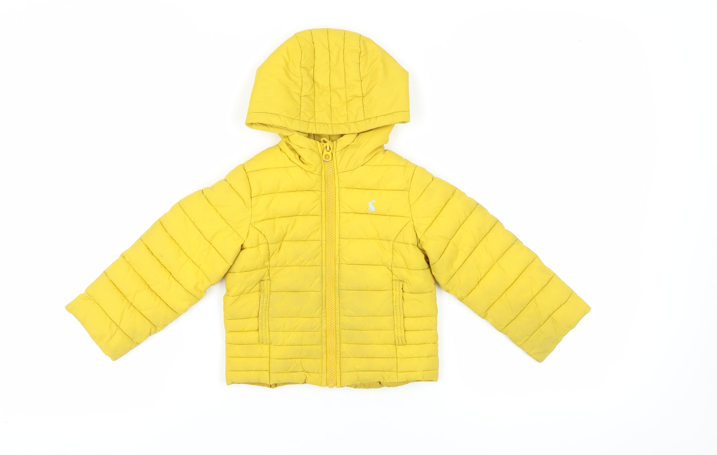 Joules Girls Yellow Puffer Jacket, 2 Years, Hooded, Casual