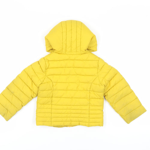 Joules Girls Yellow Puffer Jacket, 2 Years, Hooded, Casual