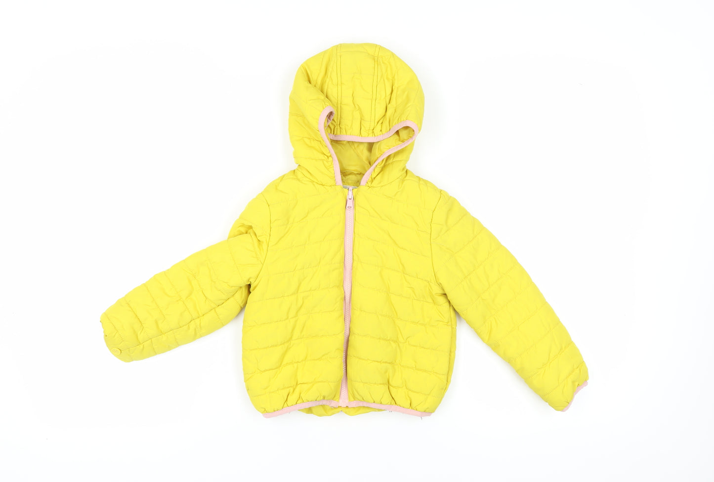 Marks & Spencer Girls Yellow Puffer Jacket 6-7 Years