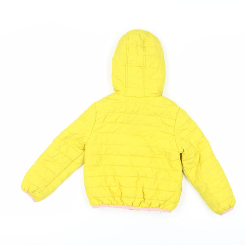 Marks & Spencer Girls Yellow Puffer Jacket 6-7 Years
