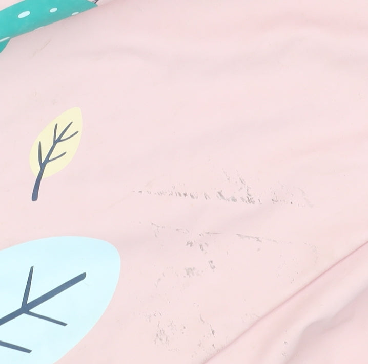 Marks and Spencer Girls Pink Animal Print Rain Coat 7-8 Years