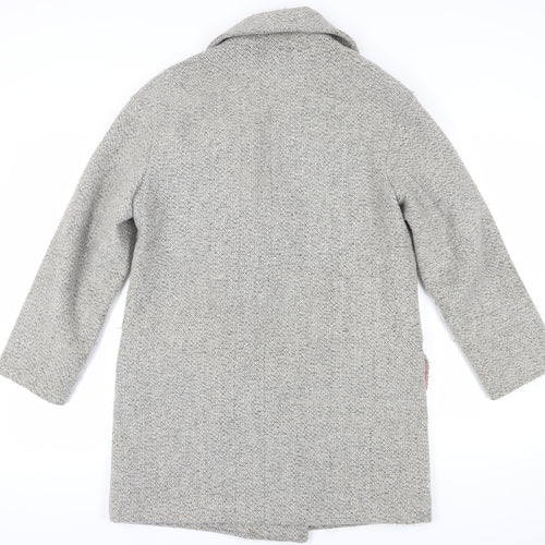 Oasis Women's Grey Wool Blend Pea Coat Size S