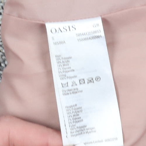 Oasis Women's Grey Wool Blend Pea Coat Size S