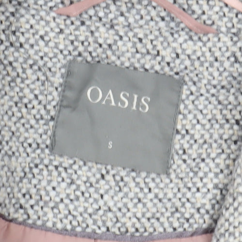 Oasis Women's Grey Wool Blend Pea Coat Size S