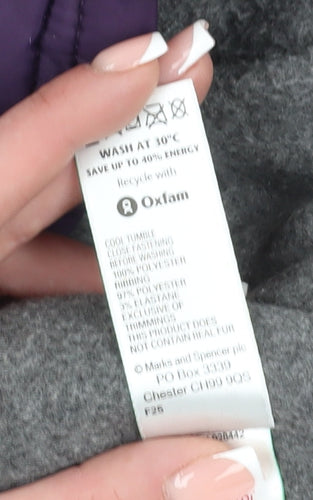 Marks and Spencer Boys Purple Puffer Jacket 9-10Y Winter
