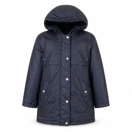 Marks and Spencer Girls Blue Hooded Parka Coat 7-8 Years