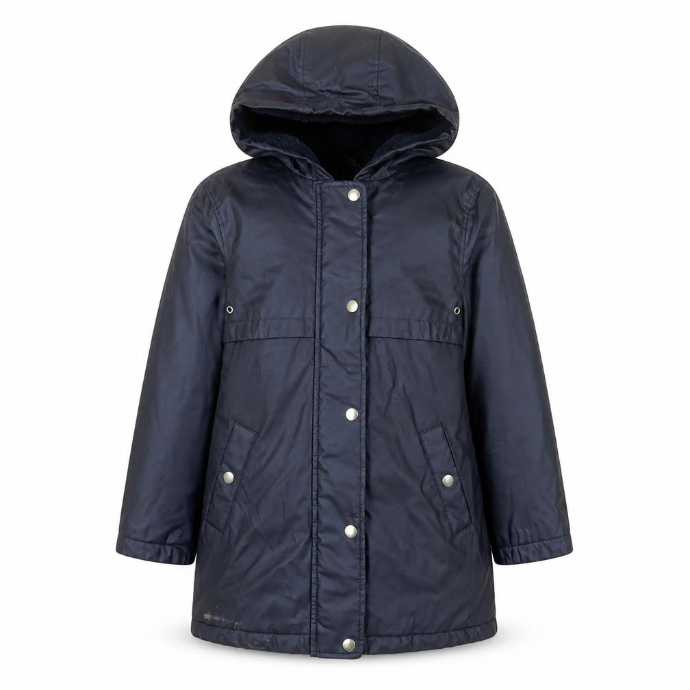 Marks and Spencer Girls Blue Hooded Parka Coat 7-8 Years
