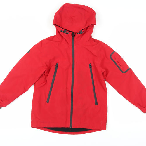 Next Boys Red Hooded Winter Parka Jacket 8-9 Years
