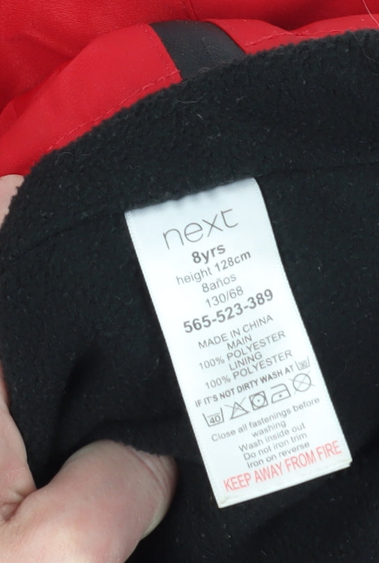 Next Boys Red Hooded Winter Parka Jacket 8-9 Years