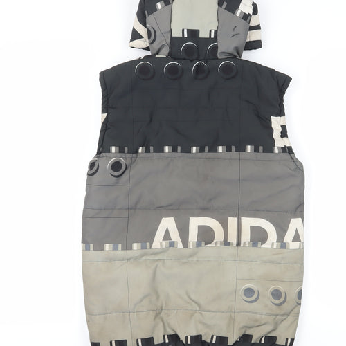 Adidas Boys Black Grey Puffer Jacket 12 Years Lego Hooded