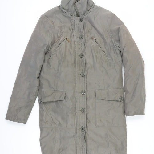 Marks and Spencer Women's Grey Coat - S, Overcoat Style
