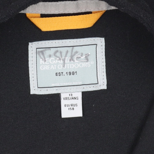 Regatta Boys Black Fleece Zip Sweatshirt 13 Years