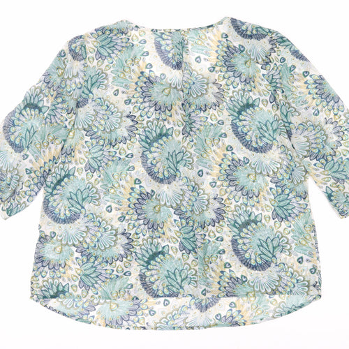 Damart Women's Multicoloured Floral Blouse, Size 28
