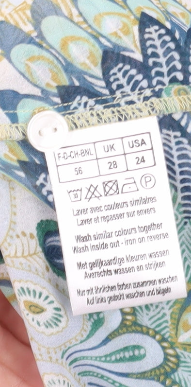 Damart Women's Multicoloured Floral Blouse, Size 28