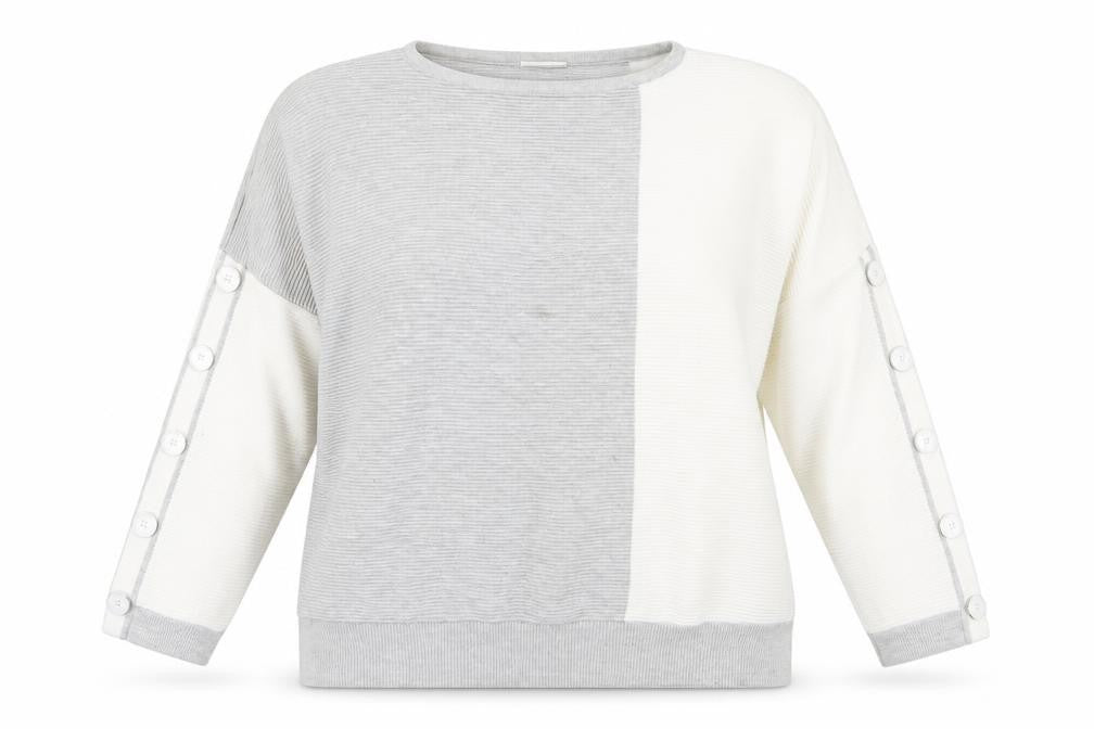 Front view of JD Williams Women's Grey jumper, size 16/18