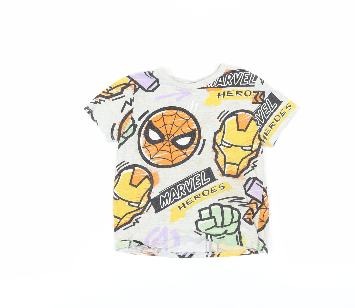 Marvel Boys Multicoloured T-Shirt, 4-5 Years, Graphic Print