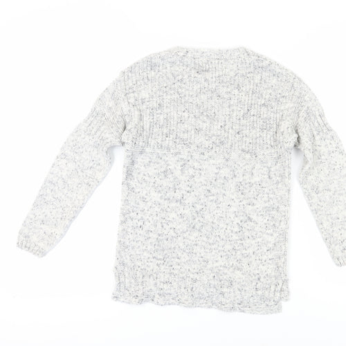 Zara Unisex Kids Grey Knit Jumper - Size 9 Years