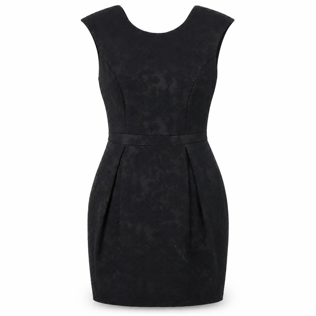Front view of River Island Black Sheath Dress, size 10, Party