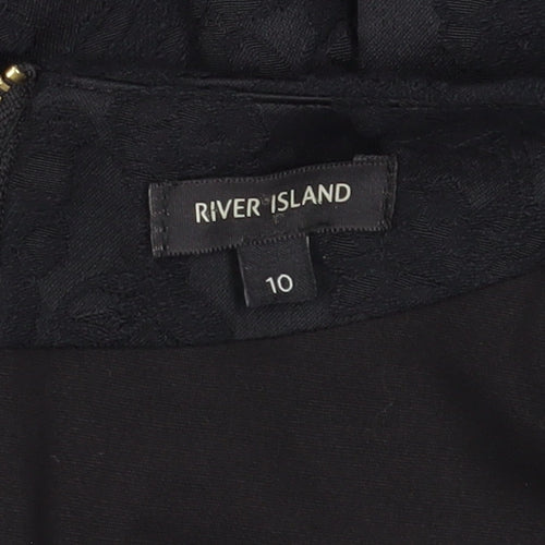 River Island Black Sheath Dress, Size 10, Party
