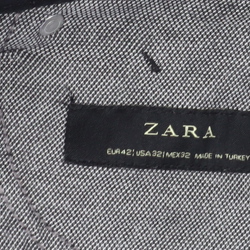 Zara Men's Black Slim Fit Chino Trousers Size 32