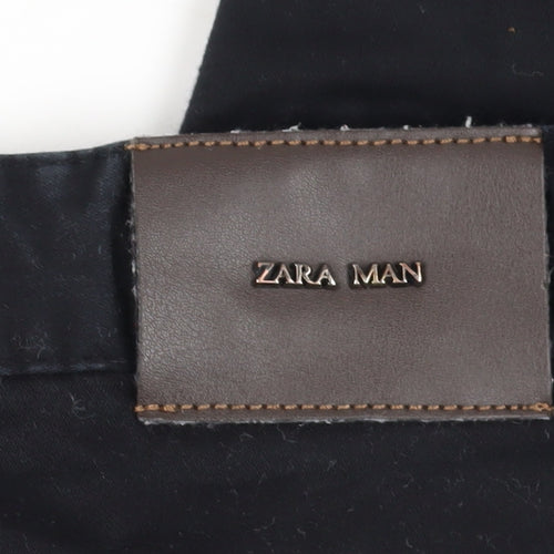 Zara Men's Black Slim Fit Chino Trousers Size 32