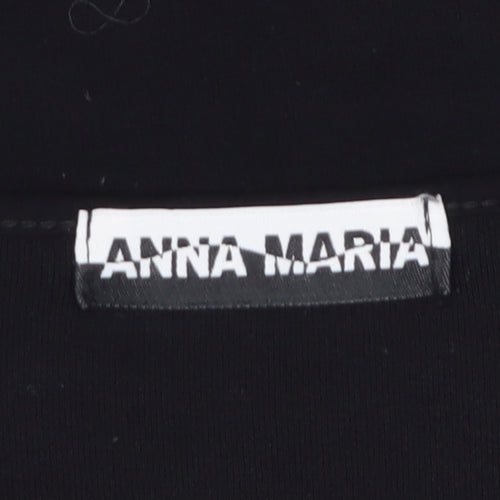 Anna Maria Women's Black T-Shirt Size 16 Round Neck