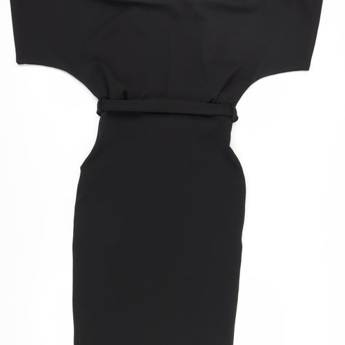 New Look Women's Black Wrap Dress, Size 10, Elegant Casual Style