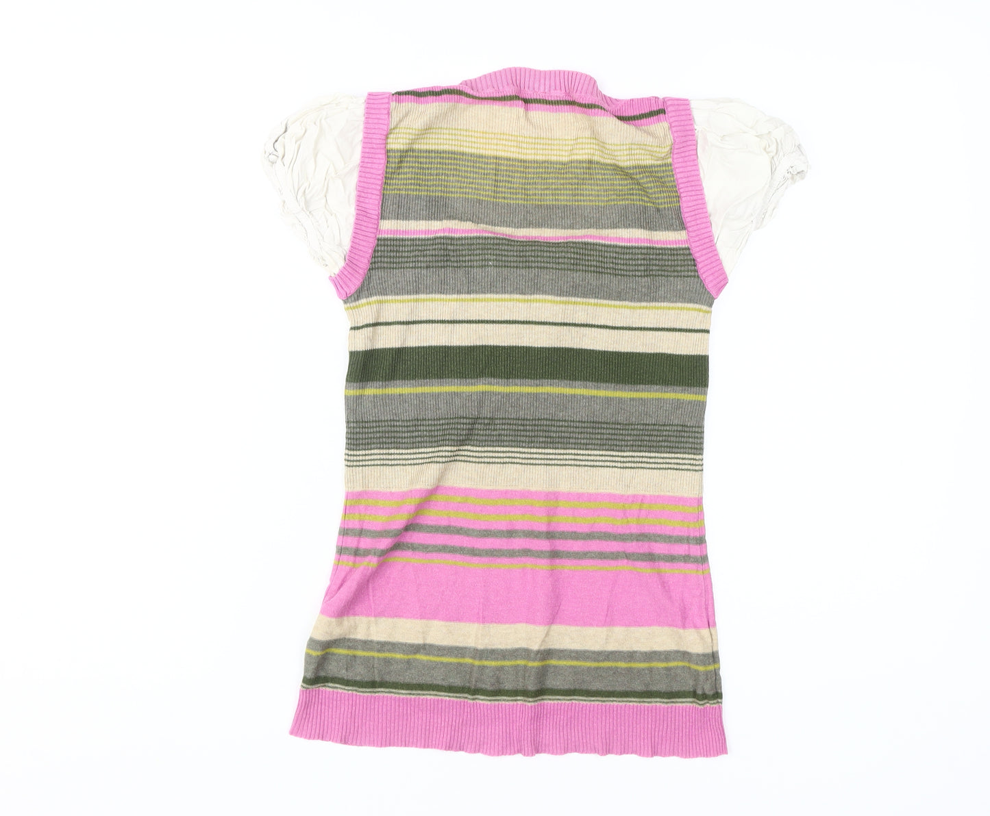 Next Women's Multicoloured Striped Sleeveless Jumper Size 8