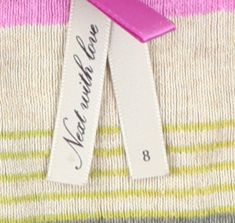 Next Women's Multicoloured Striped Sleeveless Jumper Size 8