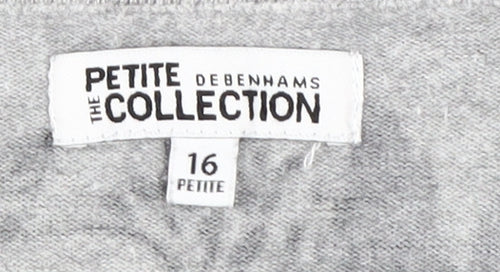 Debenhams Women’s Grey Floral 3/4 Sleeve Jumper